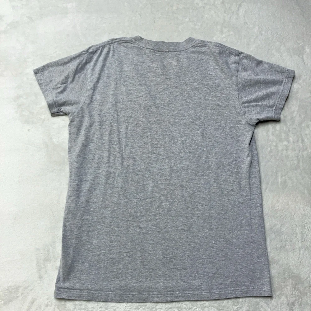 Naked & Famous T-Shirt Men M Gray Cotton Tee Pocket Circular Knit Made in Canada